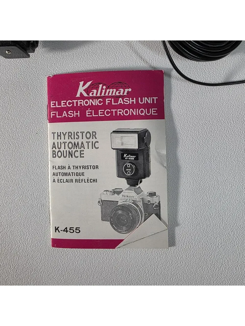 Kalimar Electronic AUTOMATIC BOUNCE FLASH K-455 W/Manual & Adaptor